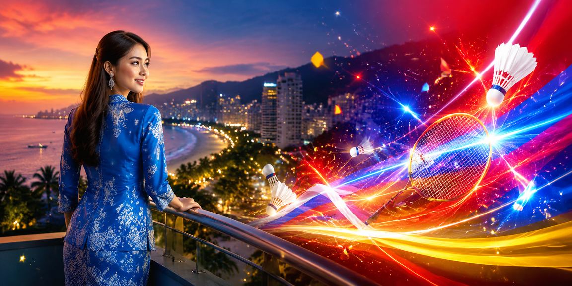 A player in baju kurung from Penang enjoying an online casino with a Malay-language interface